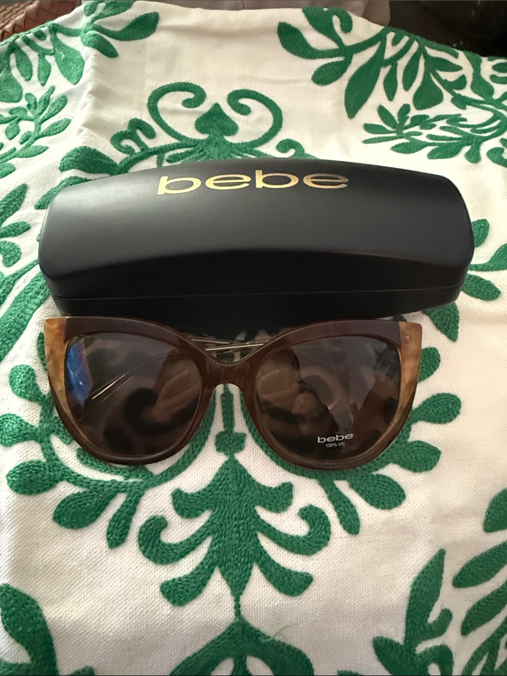 bebe Brown Tortoiseshell Cat-Eye Sunglasses